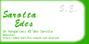 sarolta edes business card